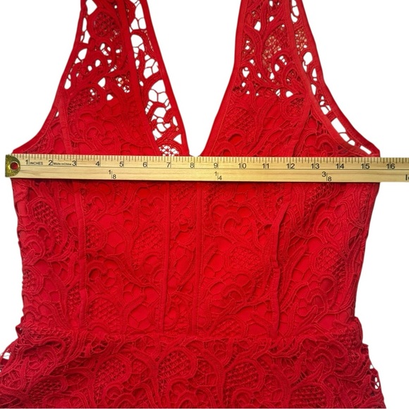 Adelyn Rae Red Lace Sun‎ Dress | Women’s Size Medium - Picture 13 of 13